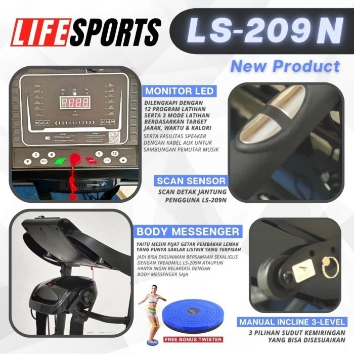 treadmill elektrik ls 209 n